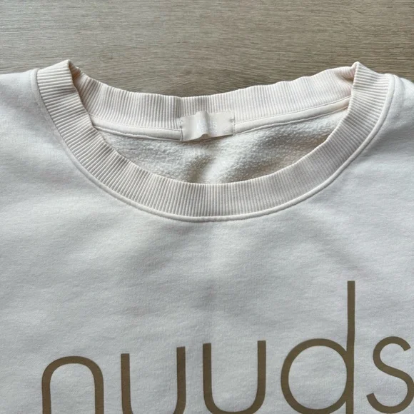 Nuuds Los Angeles Women’s Pullover Crewneck Sweatshirt Cream Off White Size XL - Picture 3 of 9